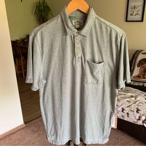 True Grit Bowery Burnout Short Sleeve Polo Shirt NWT